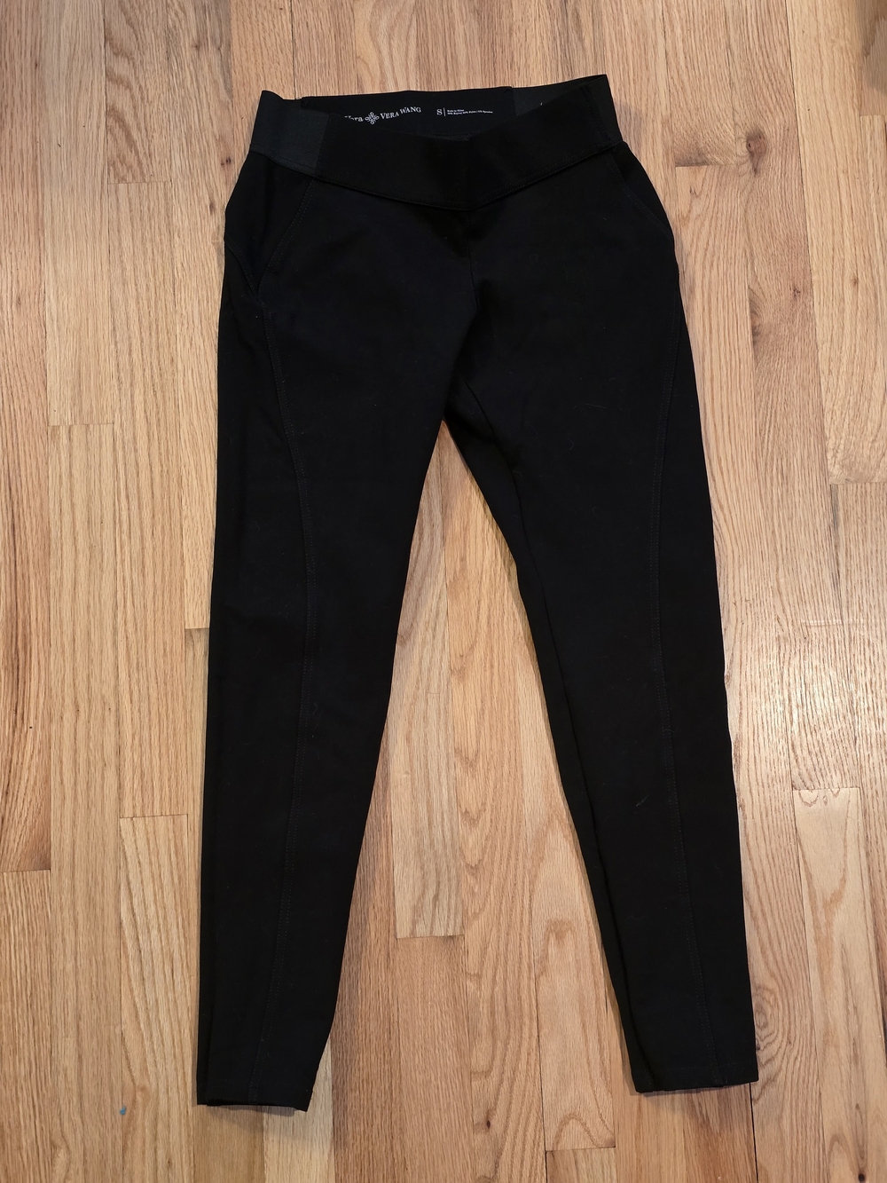 Vera Wang Black Stretch Pull-On Pants